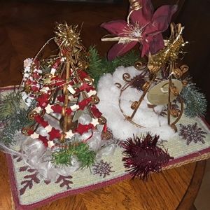 Christmas Trees gold tea cup